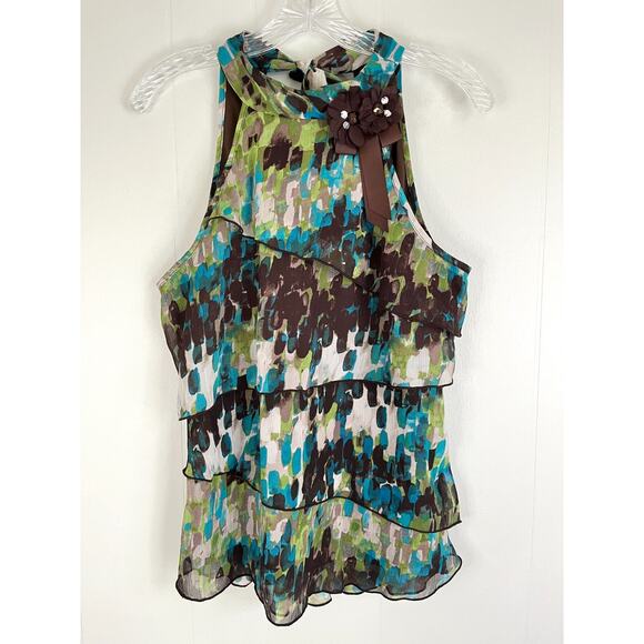 Vintage Y2K Tiered Tank Top Large Embellished Fairy Rave Going Out Funky IZ Byer - Picture 1 of 16